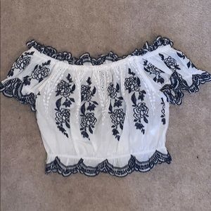 Off the shoulder floral top